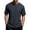 Dark Gray, variant on Men's Short Sleeve T-Shirt Loose Solid Color Crew Neck Basic Tee Shirts Side Split High Low Hem Casual Workout Pullover Tops Black XL