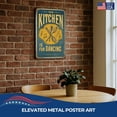 thumbnail image 2 of This Kitchen is for Da Metal Poster by DC | Vintage Tin Sign Wall Art for Indoor Use | 12x18" Rust-Free Aluminum Decor for Kitchen | UV Protected & Weatherproof Print | Made in USA, 2 of 7