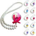 thumbnail image 2 of Bangcool Keychain Pendant Creative Faux Flower DIY Key Ring Pendant with Pearl Chain, 2 of 6