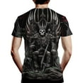 thumbnail image 3 of Big and Tall Shirts for Men Graphic Tshirt 3D Print Skeleton Shirt For Men Funny Tees Top Mens Shirts Bulk Pack Beaded Turtleneck Stretchy Anime T Big Bulk Shirt L, 3 of 5