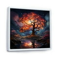 thumbnail image 2 of Designart "Orange Blue Maple Trees magic Maple" Landscapes Floater Framed Wall Decor, 2 of 7
