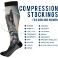 thumbnail image 4 of Coolnut Lone Wolf Compression Socks Women Men Knee High Stockings for Sports, Running, Travel 1Pair Gift, 4 of 7