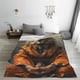 thumbnail image 5 of Fotbe Jungle Meditating Lion Manta de Franela Acolchonada con Estampado, Súper Suave y Esponjosa, Extra Grande para Sofá, Cama, Uso Todo el Año-40"x30", 5 of 7