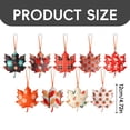 thumbnail image 3 of 18 Pcs Fall Ornaments for Tree, Wooden Maple Leaf Harvest Decor，Fall Christmas Tree Decorations, Autumn Party Thanksgiving Holiday Wall Decor,C, 3 of 7