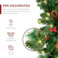 thumbnail image 4 of Best Choice Products 9ft Pre-Lit Christmas Garland w/ 50 LED Lights, Pine Cones, Berries, 4 of 8