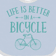thumbnail image 4 of Inktastic Life's Better on a Bicycle Girls Baby Bib, 4 of 4