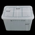 thumbnail image 2 of Idomy 4-Pack  70 L Large Clear Storage Boxes, Plastic Latching Boxes with Wheels, 2 of 7