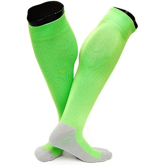 Lian LifeStyle Exceptional Women's 1 Pair Knee High Sports Socks for Soccer, Softball, Baseball, and Many Other Sports XL0020 Size M Green