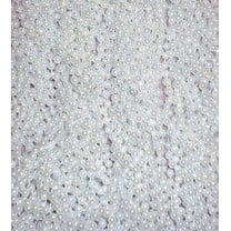 72 6 dozen WHITE PEARL MARDI GRAS BEADS PARTY FAVORS NECKLACES