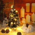 thumbnail image 4 of AMERTEER Promotion!Tall Battery 15.75Inch Powered Luxury Tabletop Christmas Tree Hanging Decorations Pine Tree (Battery Not Included) Gold, 4 of 10