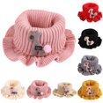 thumbnail image 2 of Kids Knitted Scarf Windproof Cartoon Warm Winter Circle Scarf Winter Neck Gaiter, 2 of 10
