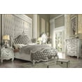 thumbnail image 2 of HomeRoots 348179 76 x 95 x 73 in. Vintage Gray PU Bone White Wood Poly Resin Upholstery Queen Bed, 2 of 3
