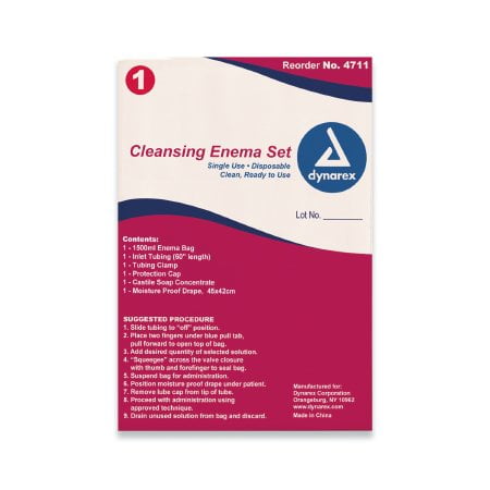 Dynarex 4711, Enema Kit, 1/Each (826938_EA) 11742700