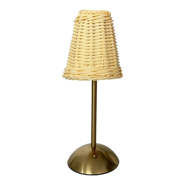 Lámpara de mesa portátil, lámpara de escritorio inalámbrica, luz de mesa a batería, luz de noche Blanco lechoso