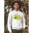 thumbnail image 2 of Cute Avocado  Halves With Heart  Sweatshirt Men -Image by Shutterstock, Male Large, 2 of 4