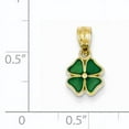 thumbnail image 4 of 14k Green Enameled Four Leaf Clover Pendant YC483, 4 of 4