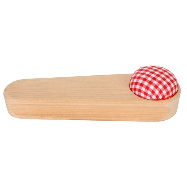 Alfiletero de acolchado, diseño de cojín, alisador de madera, fácil de usar, madera dura, para planchado de ropa y costura.