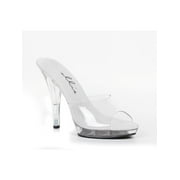 Ellie Shoes E-521-Vanity-W 5 Heel Clear Wide Width Sandal Clear / 6