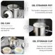 thumbnail image 2 of 1Pc Stainless Steel 1.4L Oil Storage Cup Oil Strainer Cup Oil Container (Silver), 2 of 4