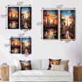 thumbnail image 4 of Designart "City Charlotte composition I" Charlotte Framed Wall Art Set Of 2 - Yellow Cityscapes Frame Gallery Set For Office Decor, 4 of 7