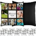 thumbnail image 4 of 6Pcs Sublimation Blank Panel Pillow Case DIY Polyester Cushion Cover 9 Photo Heat Transfer Printing Throw Pillowcase,L, 4 of 7