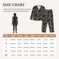 thumbnail image 4 of Fuzoiu Snake And Flower Print Women's Long-Sleeved Pajama,Lounge Button Down Nightwear,Womens Notch Collar Pajama Set-X-Large, 4 of 7