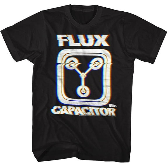 Back To The Future Flux Black Adult T-Shirt 4Xlt