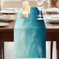 thumbnail image 3 of Table Runners 90 Inches Long Dress Scarves, Blue Teal Ombre Farmhouse Coffee/Dining/Kitchen Table Runner for Living Room, Coastal Beach Modern Abstract Art 13x90 Inch, 3 of 9