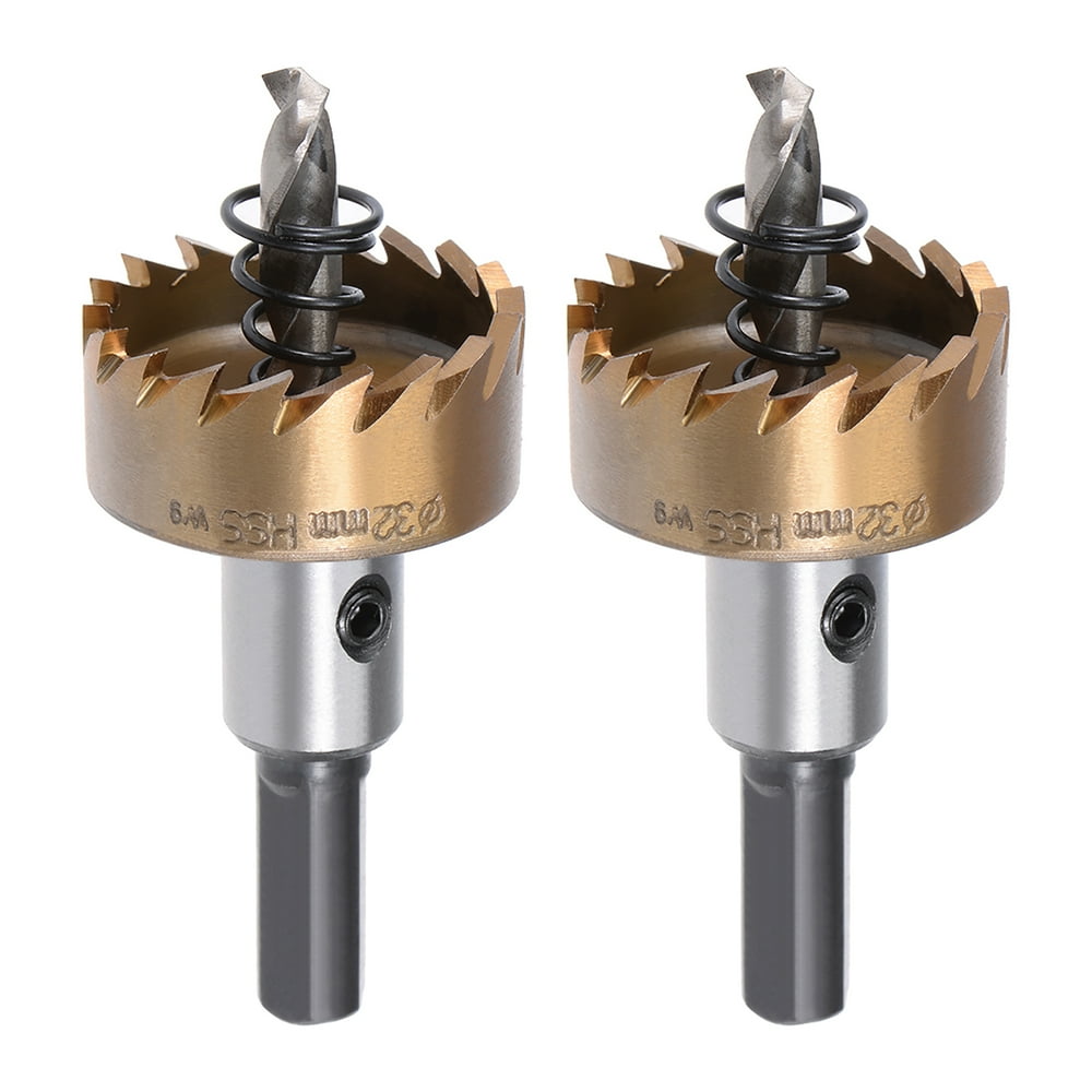 2 Pcs 32mm HSS Drill Bit Hole Saw High Speed Steel Metal Alloy