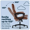 thumbnail image 3 of Serta Hannah Office Chair with Headrest Pillow Cognac Bonded Leather, 3 of 15