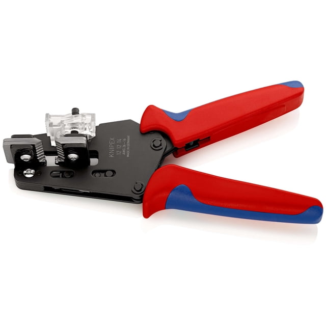 KNIPEX 12 12 14 Pinzas pelacables de precisión Con cuchillas de forma precisa Con fundas en dos componentes bruñido 195 mm