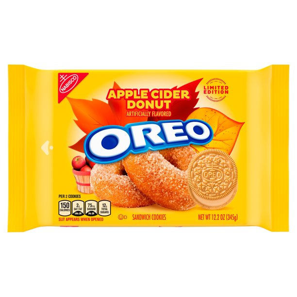 OREO Apple Cider Donut Sandwich Cookies, Limited Edition, 12.2 oz