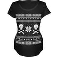 thumbnail image 1 of Skull & Crossbones Chandail de Noël Laid Noir Maternité T-Shirt Doux, 1 of 1