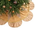 thumbnail image 5 of Valery Madelyn 48" Christmas Tree Skirt, Luxury Sparking Gold Christmas Tree Skirt for Holiday Party Christmas Tree Decor, 5 of 7