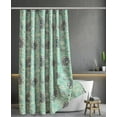 thumbnail image 3 of Fabric Shower Curtain 72" X 72", Venice Blue Printed Bathroom Curtains Water Repellent and Machine Washable, 3 of 6