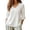 White, variant on Boho Tops for Women 3/4 Sleeve Loose Casual V Neck Embroidered Shirt Lightweight Summer Blouses