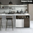thumbnail image 3 of Costway 1.1 cu.ft. Compact Mini Upright Freezer Stainless Steel Single Door Home Dorm, 3 of 10