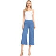 thumbnail image 3 of Made by Johnny Women's Knit Culottes Pants XS DENIM, 3 of 6