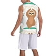 thumbnail image 2 of Naloa Cute Sloth In Yoga Pose Tree Basketball Jersey Reversible Men's Mesh Athletic Sports Shirts Training Practice S-4XL3X-Large, 2 of 6