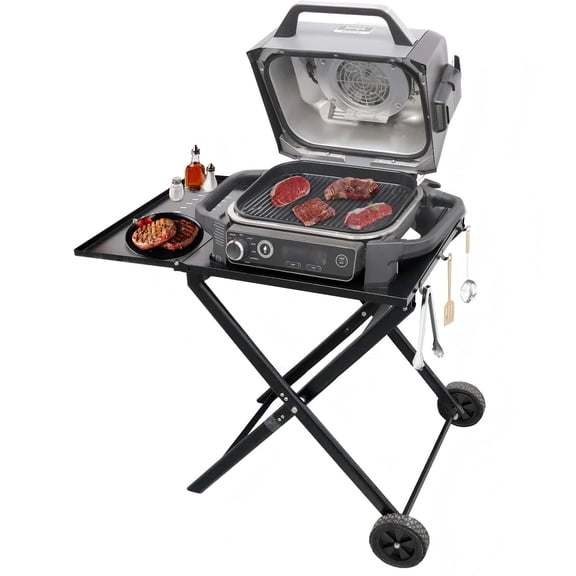 Grill Stand for Ninja Woodfire OG701/OG850/OG951, Foldable Pizza Oven Stand for Ninja Wood Fire Grill Side Table