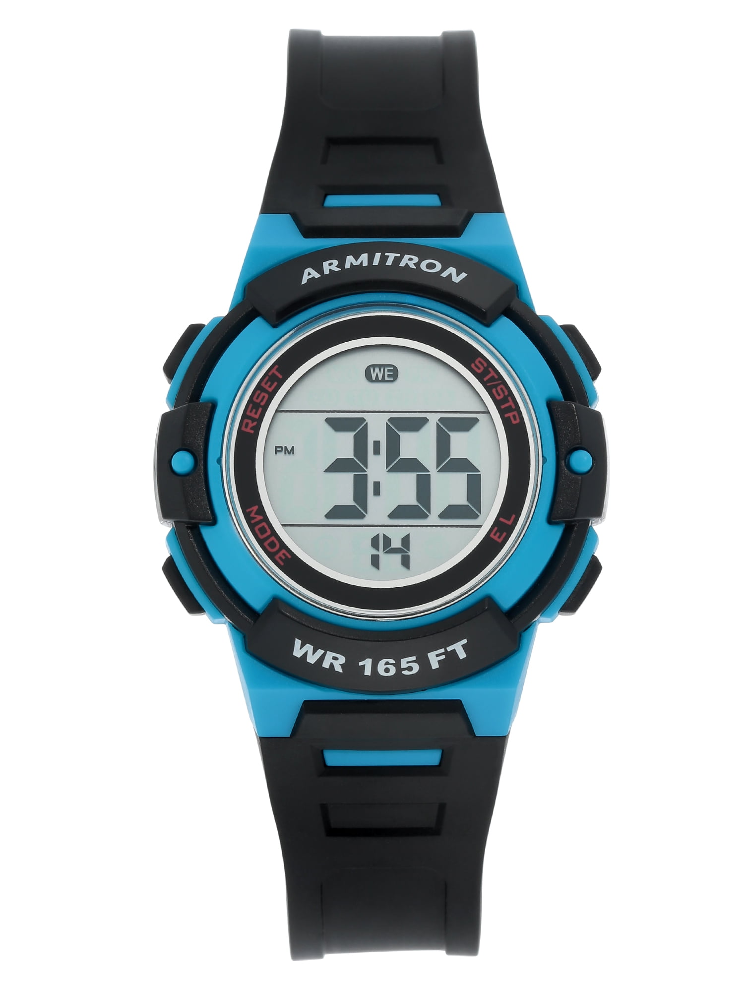 Armitron Unisex Black and Neon Blue Digital Sport Watch
