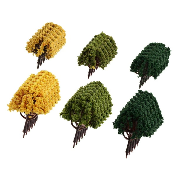 Modelo de árboles verdes, mini dioramas, árboles, escala, ferrocarril, fotografía, accesorio, jardín de hadas 30 piezas
