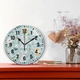 thumbnail image 2 of Yayeee 10" Wall Clock Battery Operated Quartz Round Silent Non-Ticking Home Decor, Floral Easter, 2 of 6