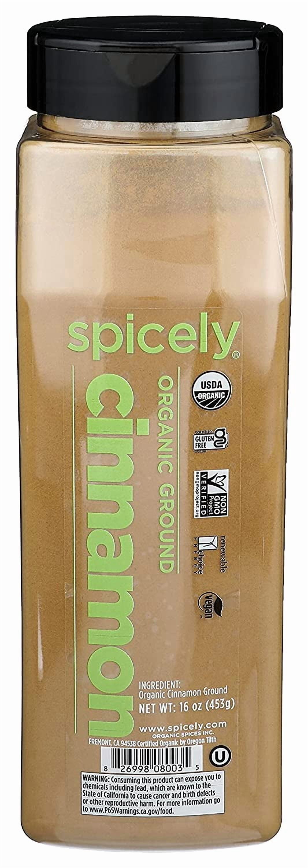 SPICELY ORGANIC - Organic Ground Cinnamon - 16 oz, Case of 2