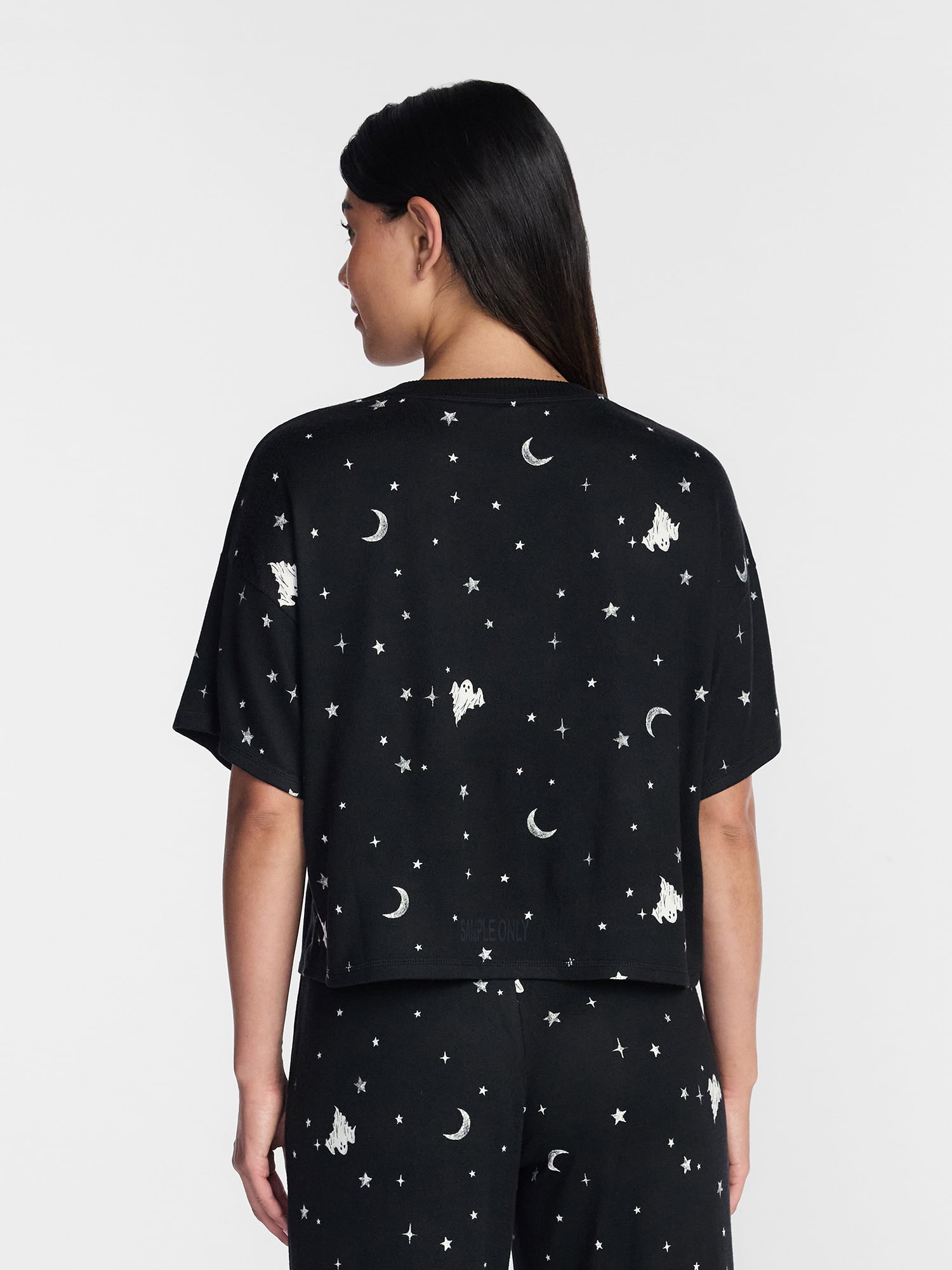 Way to Celebrate Women's Hacci Knit Short Sleeve Sleep Top, Sizes XS to 3X