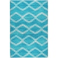 thumbnail image 2 of Addison Rugs Dream Shag Premium Machine Washable Transitional Tribal, Diamond Turquoise Rectangle Rug, 9' x 12', 2 of 8