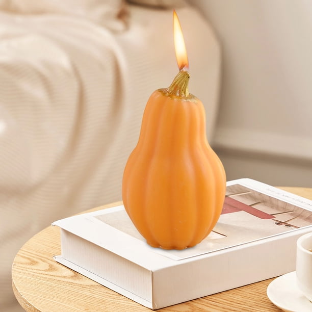 Vela Perfumada de Calabaza de Halloween, Hecha a Mano, Vela de Calabaza Simulada, Aromaterapia Ambiental Elegante.
