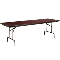 Bowery Hill 96" x 30" High Pressure Laminate Top Folding Table in Mahogany