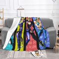 thumbnail image 2 of Blanket JoJo's Bizarre Adventure Soft and Comfortable Warm Fleece Throw Blankets Yoga Blankets Beach Blanket Picnic Blankets Gift for Dorm Room Office Decor Sofa Bed Camping Travel All Season 80"x60", 2 of 9