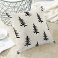 thumbnail image 4 of Christmas Pillow Covers 18x18 Inch Set of 2 Cream Black Christmas Tree Decor Throw Pillows Winter Xmas Holiday Outdoor Cushion Cases for Couch Bed Decorations, 4 of 6